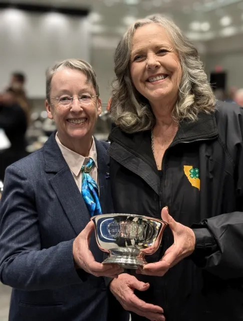 Coach Kitty Beckman pictured with Dr. Francine Bradley
